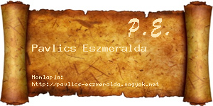Pavlics Eszmeralda névjegykártya